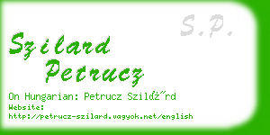 szilard petrucz business card